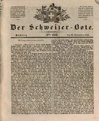 Der Schweizer-Bote Samstag 23. November 1839