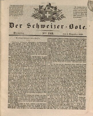 Der Schweizer-Bote Dienstag 3. Dezember 1839