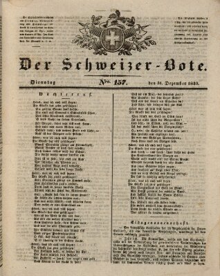 Der Schweizer-Bote Dienstag 31. Dezember 1839