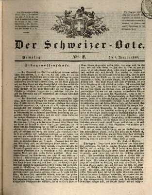 Der Schweizer-Bote Samstag 4. Januar 1840