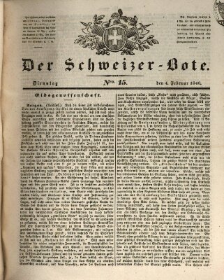 Der Schweizer-Bote Dienstag 4. Februar 1840