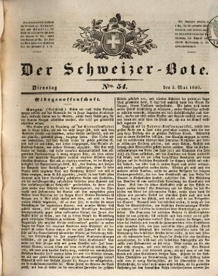 Der Schweizer-Bote Dienstag 5. Mai 1840