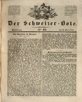 Der Schweizer-Bote Samstag 30. Mai 1840