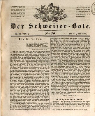 Der Schweizer-Bote Donnerstag 11. Juni 1840