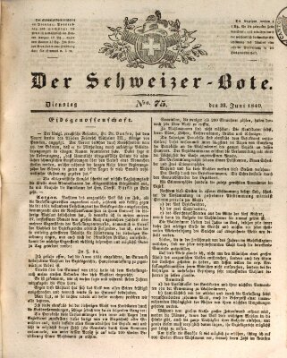 Der Schweizer-Bote Dienstag 23. Juni 1840