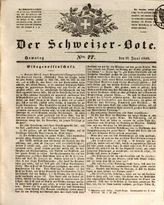 Der Schweizer-Bote Samstag 27. Juni 1840