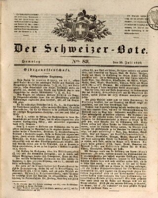 Der Schweizer-Bote Samstag 25. Juli 1840