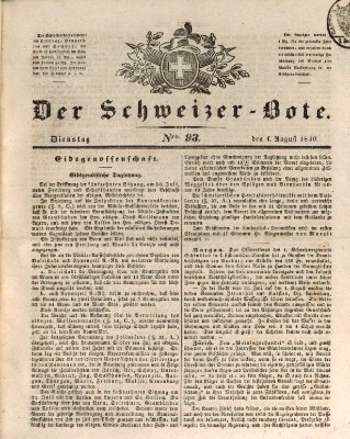 Der Schweizer-Bote Dienstag 4. August 1840