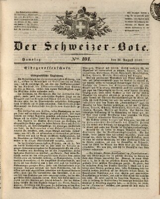 Der Schweizer-Bote Samstag 22. August 1840