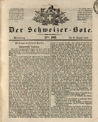 Der Schweizer-Bote Dienstag 25. August 1840