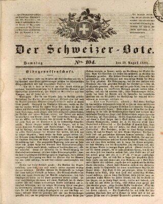 Der Schweizer-Bote Samstag 29. August 1840