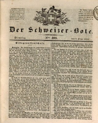 Der Schweizer-Bote Dienstag 8. September 1840