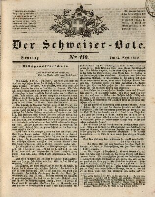 Der Schweizer-Bote Samstag 12. September 1840