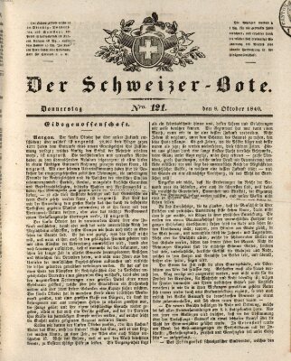 Der Schweizer-Bote Donnerstag 8. Oktober 1840