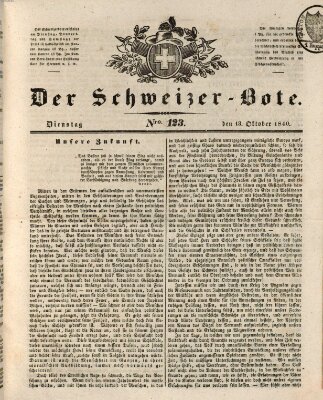 Der Schweizer-Bote Dienstag 13. Oktober 1840