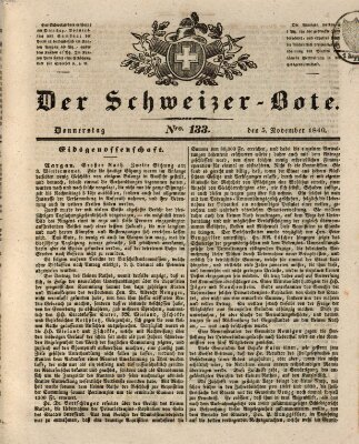 Der Schweizer-Bote Donnerstag 5. November 1840