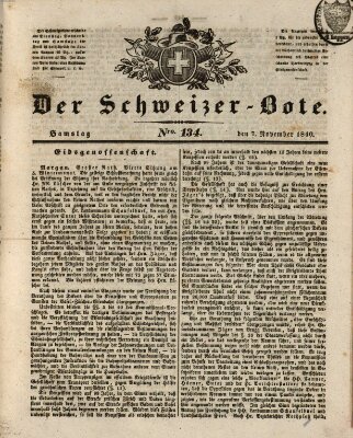 Der Schweizer-Bote Samstag 7. November 1840