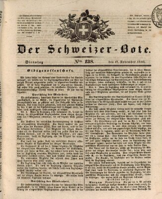 Der Schweizer-Bote Dienstag 17. November 1840