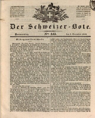 Der Schweizer-Bote Donnerstag 3. Dezember 1840