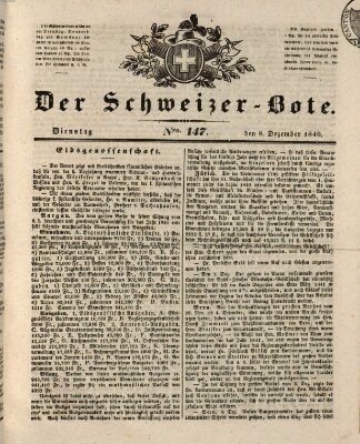 Der Schweizer-Bote Dienstag 8. Dezember 1840