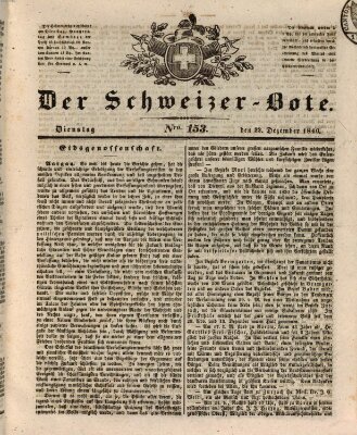 Der Schweizer-Bote Dienstag 22. Dezember 1840