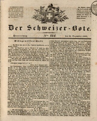 Der Schweizer-Bote Donnerstag 24. Dezember 1840