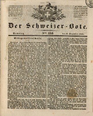 Der Schweizer-Bote Samstag 26. Dezember 1840