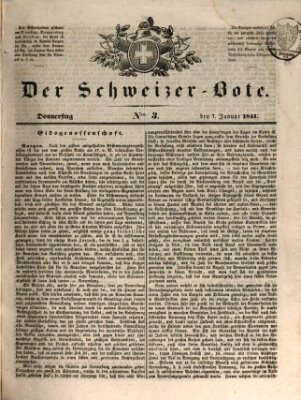 Der Schweizer-Bote Donnerstag 7. Januar 1841