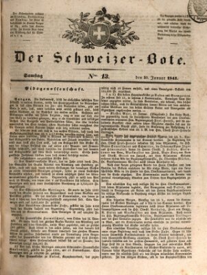 Der Schweizer-Bote Samstag 30. Januar 1841