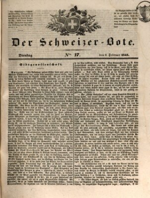 Der Schweizer-Bote Dienstag 9. Februar 1841