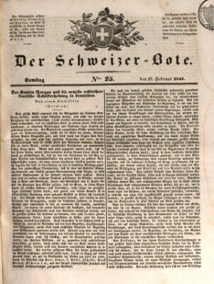 Der Schweizer-Bote Samstag 27. Februar 1841