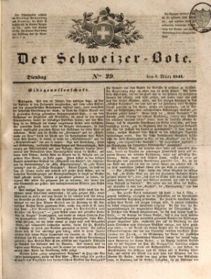 Der Schweizer-Bote Dienstag 9. März 1841