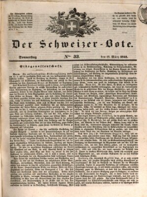 Der Schweizer-Bote Donnerstag 18. März 1841