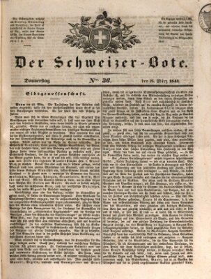 Der Schweizer-Bote Donnerstag 25. März 1841