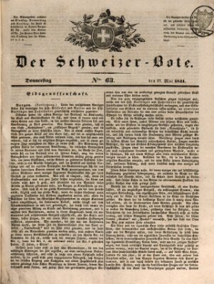 Der Schweizer-Bote Donnerstag 27. Mai 1841