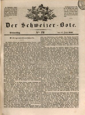 Der Schweizer-Bote Donnerstag 17. Juni 1841