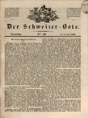 Der Schweizer-Bote Dienstag 13. Juli 1841