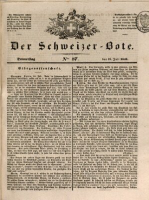 Der Schweizer-Bote Donnerstag 22. Juli 1841