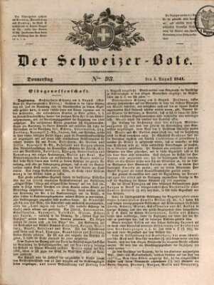 Der Schweizer-Bote Donnerstag 5. August 1841