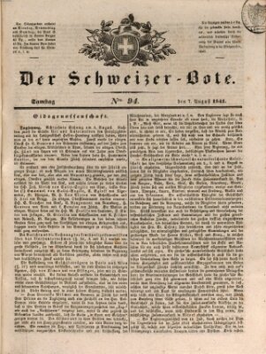 Der Schweizer-Bote Samstag 7. August 1841