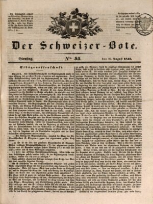 Der Schweizer-Bote Dienstag 10. August 1841