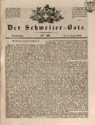 Der Schweizer-Bote Donnerstag 12. August 1841