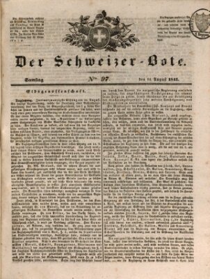 Der Schweizer-Bote Samstag 14. August 1841