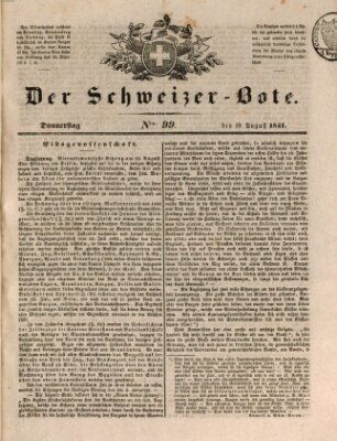 Der Schweizer-Bote Donnerstag 19. August 1841