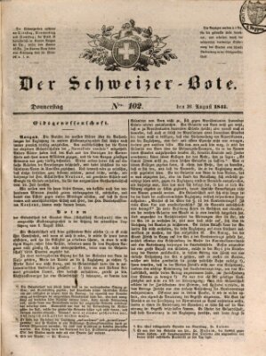 Der Schweizer-Bote Donnerstag 26. August 1841