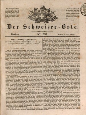 Der Schweizer-Bote Samstag 28. August 1841