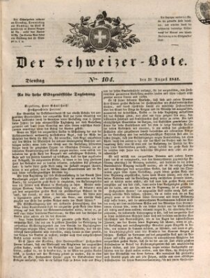 Der Schweizer-Bote Dienstag 31. August 1841