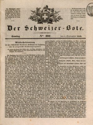 Der Schweizer-Bote Samstag 4. September 1841