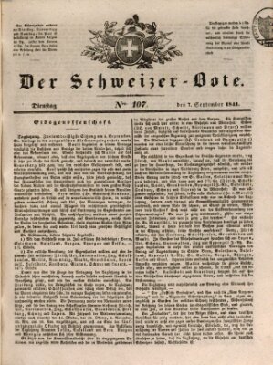 Der Schweizer-Bote Dienstag 7. September 1841