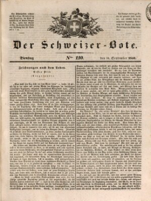 Der Schweizer-Bote Dienstag 14. September 1841